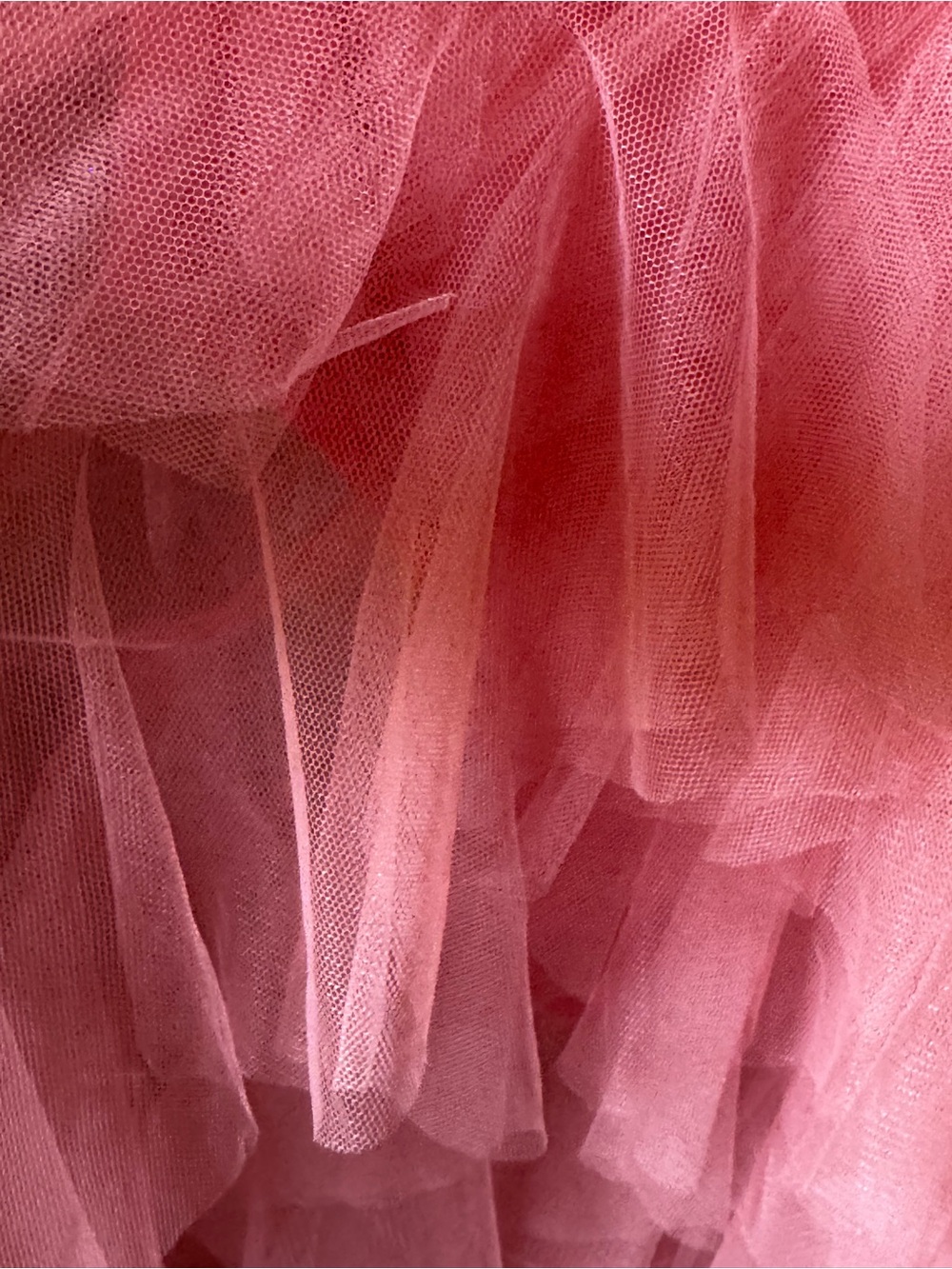 Pink Strapless Ruffled Tulle Gown - Picture 8 of 10
